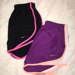 2 pair nike women’s tempo shorts!